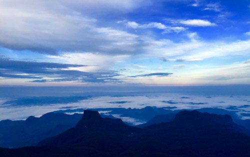 The view, looking north towards India, Adams Peak, Sri Lanka December 2015