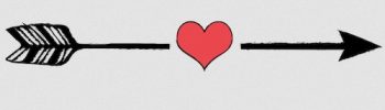 bow and arrow and heart